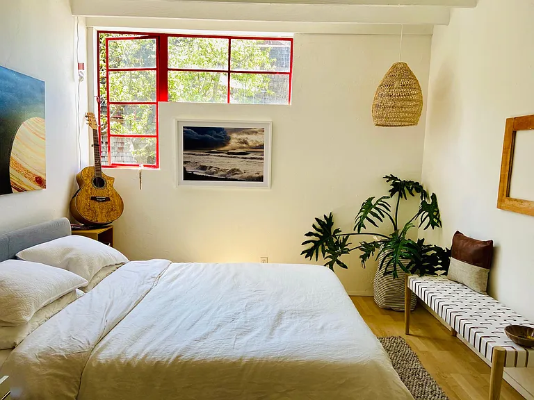 Second bedroom. Not photographed is wall-width accordion-door closet, and built-in desk - excellent setup for work-from-home.