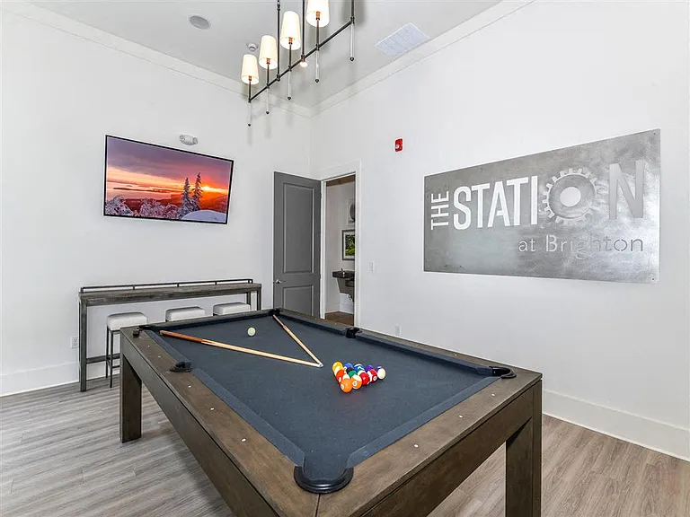 Resident clubhouse with pool table
