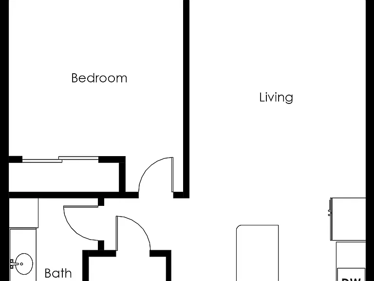 1 Bed / 1 Bath 704 sq ft