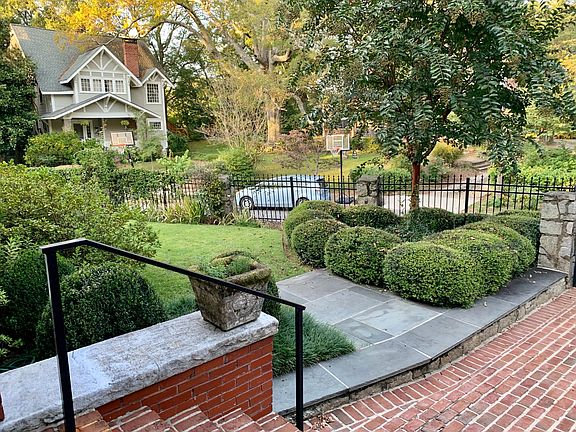 View of the lovely brick walk from the front porch.