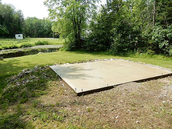 12' x 16' concrete slab