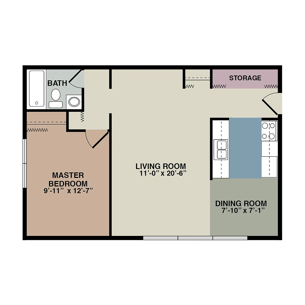 Floor plan 1 Bedroom