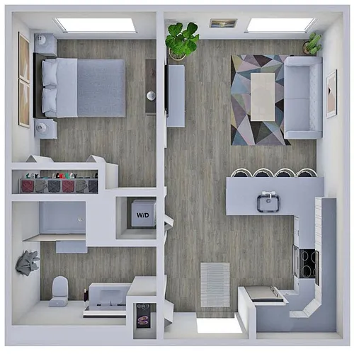 Floor plan One bedroom- The Main