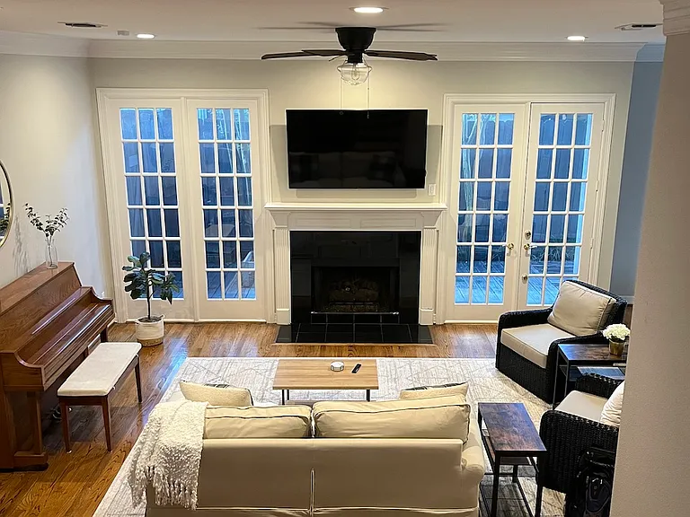 Living room from stair landing
