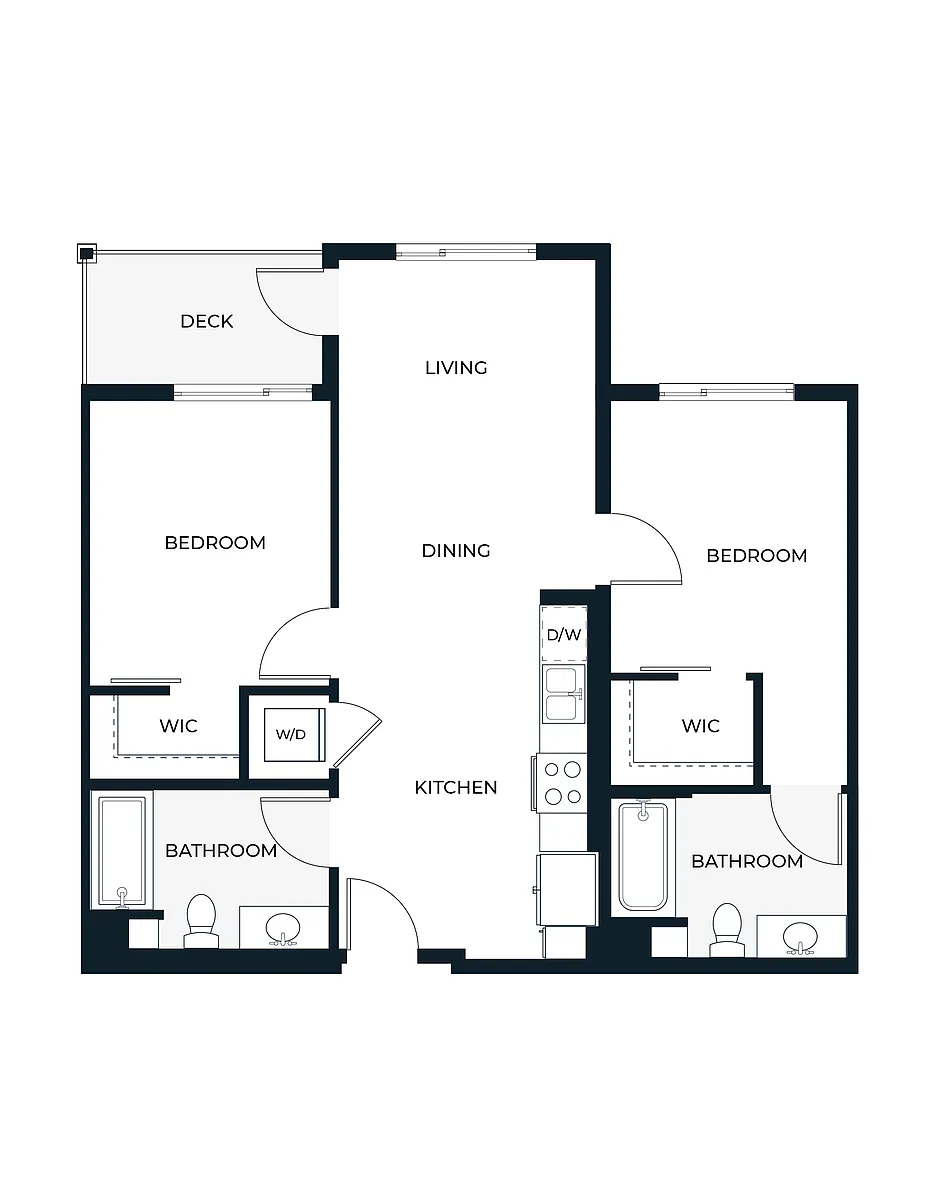 Floor plan Two Bedroom C6