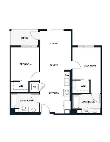 Floor plan Two Bedroom C6