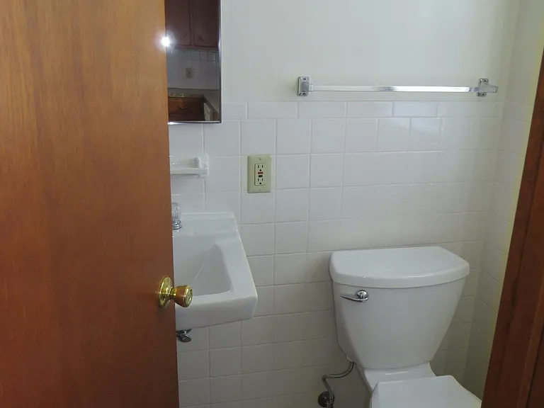 1/2 bath off kitchen