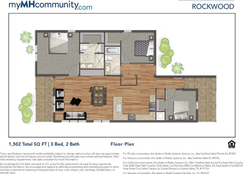 3 bed, 2.0 bath, 1502 sqft, $1,999 — Photo 3