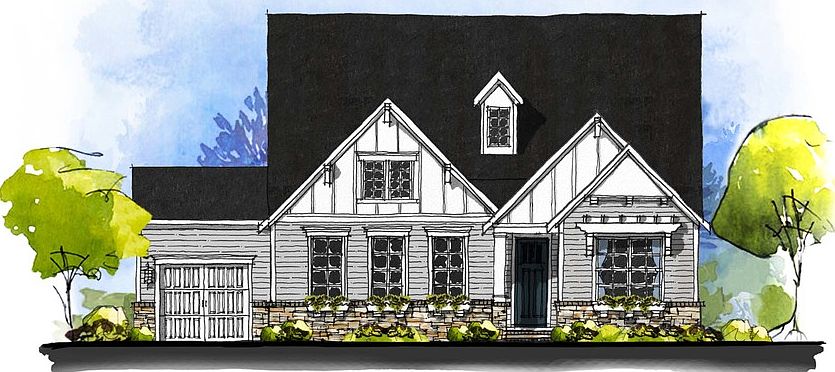 Covina - American Cottage 3-Car Side Load Garage Note Renderings may show optional features