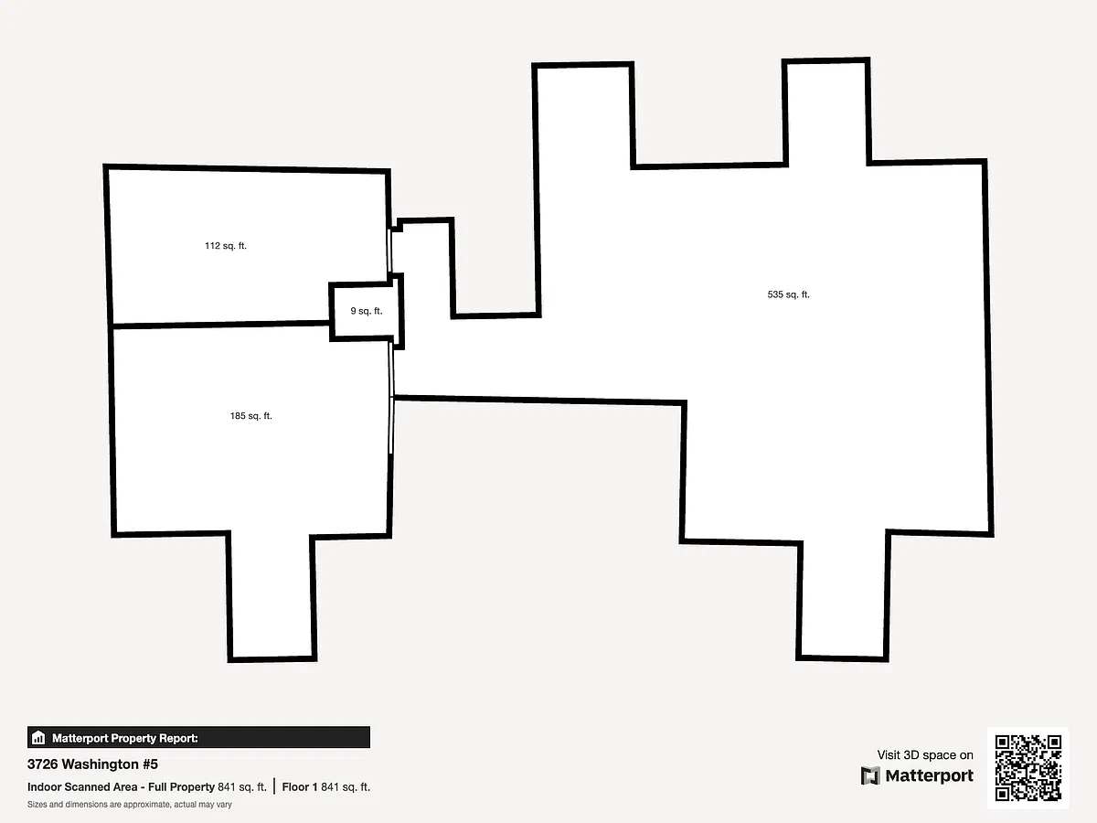 Floor plan 2 bedroom, 1 bath