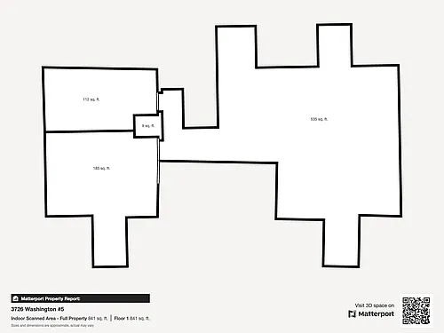 Floor plan 2 bedroom, 1 bath