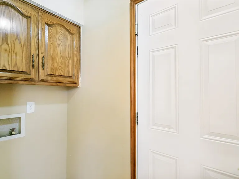Laundry room for side by side washer & dryer