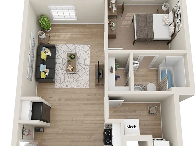 A1 1 Bedroom Floor Plan A1 1 Bedroom Floor Plan