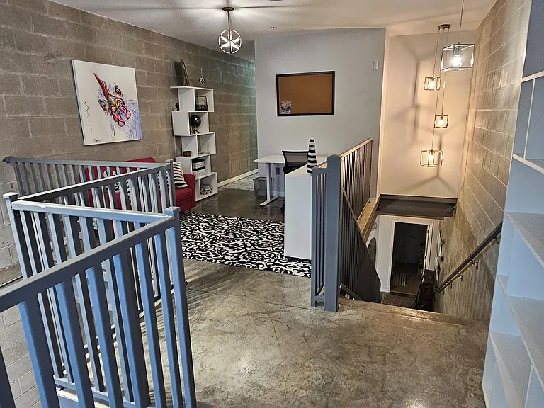 The loft area makes the perfect office space.