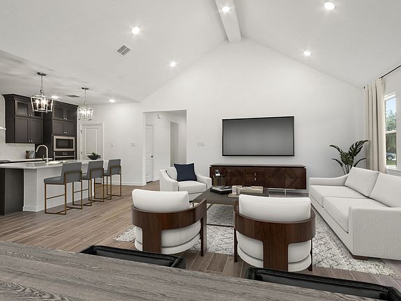 Great Room with vaulted ceiling