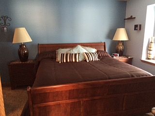 master bedroom w/ king