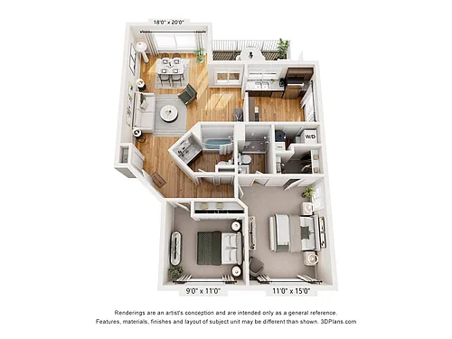 Floor plan 2 Bedroom 2 Bath Renovated