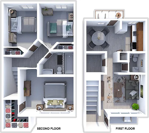 Floor plan 3 Bd 1.5 Bath Park Place Clyde OH