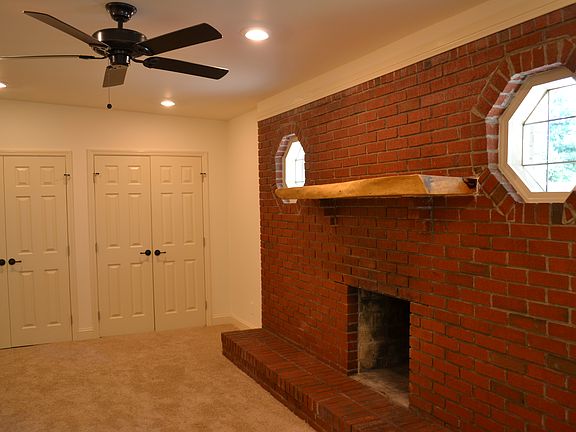 Wood-burning fireplace