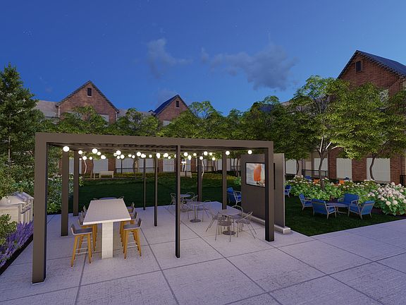 Pergola & outdoor grilling station located in the Courtyard.