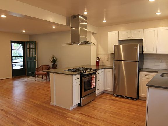 Open living room/kitchen design.