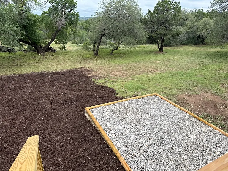 Back yard and fire pit area