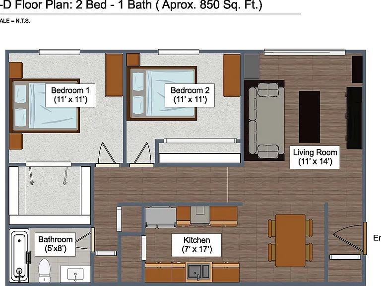 Two Bedroom One Bath Two Bedroom One Bath