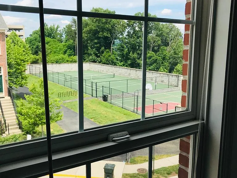 Tennis court view