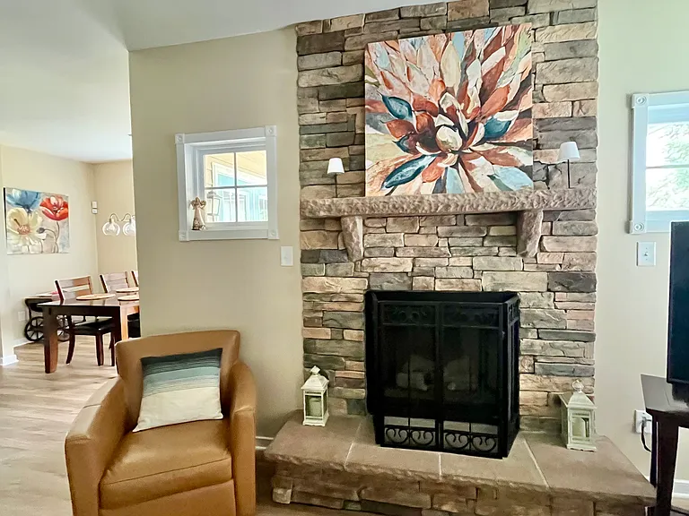 Fireplace in living room