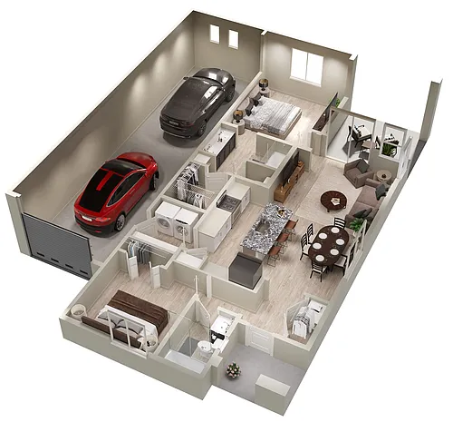 Floor plan Indigo (2x2)