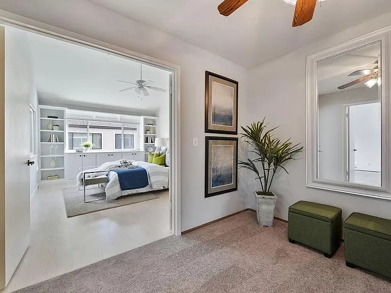 Area outside the Master Bedroom which can accommodate a large desk. Wired for internet.
