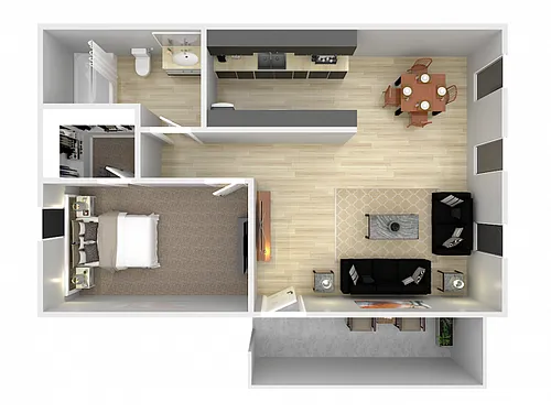 Floor plan 1 BED 1 BATH