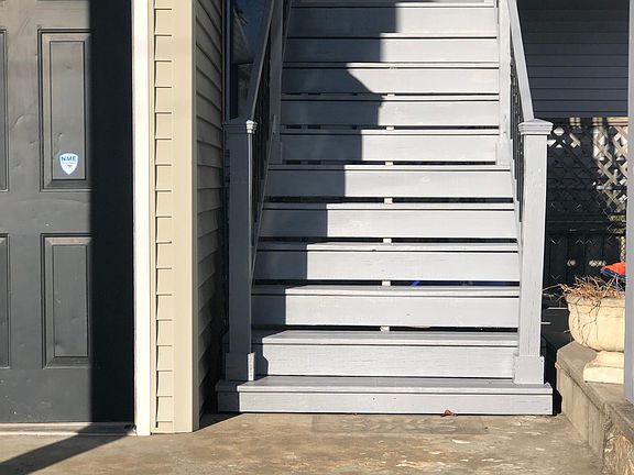 staircase to second floor condo unit