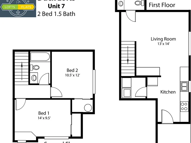 2BR 1.5BA 2BR 1.5BA