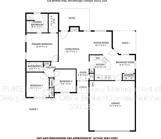 3 bed, 2.0 bath, 1303 sqft, $1,820 — Photo 2
