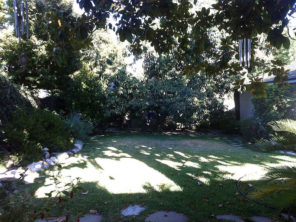 Fruit trees surround lawn