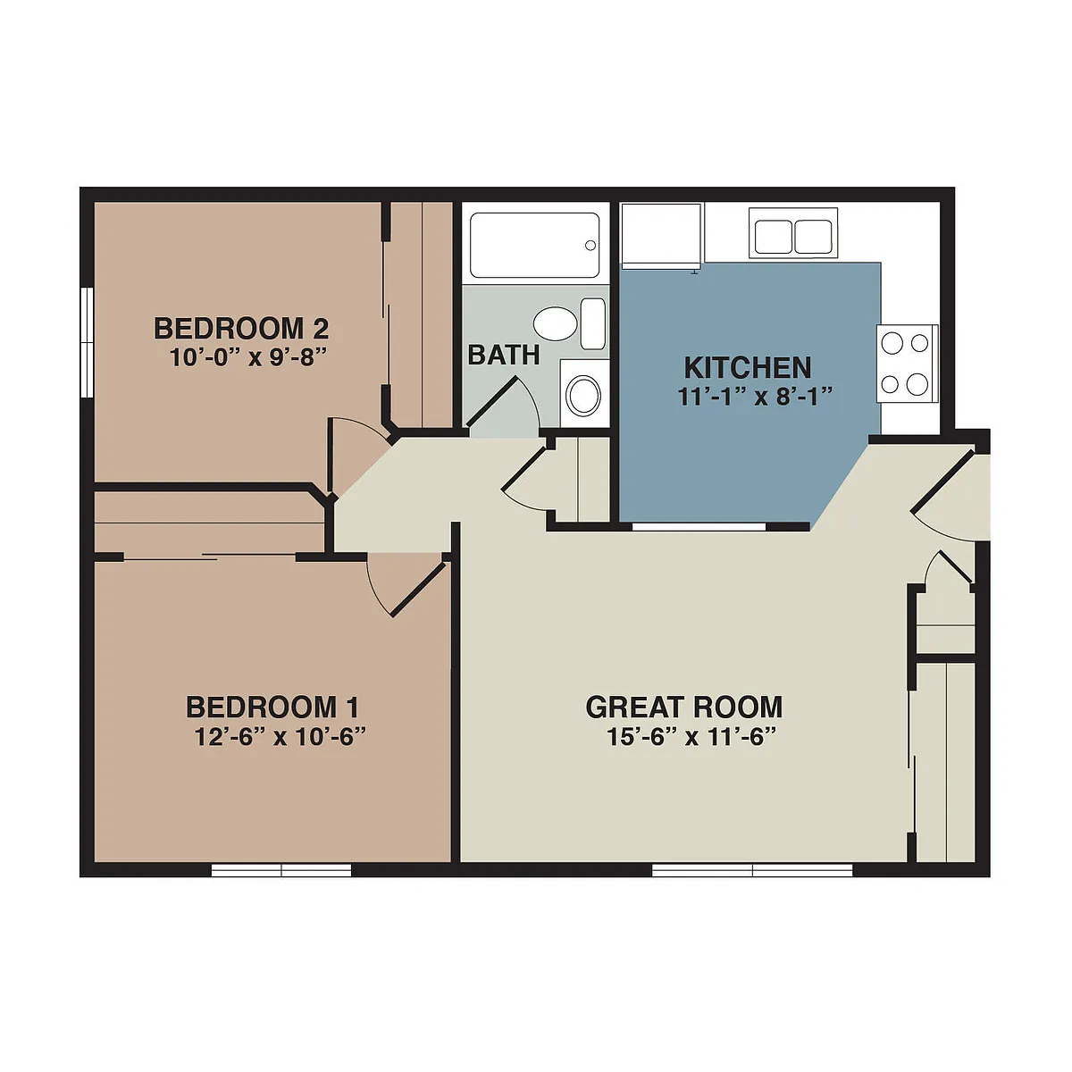Floor plan 2 Bedroom