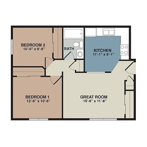 Floor plan 2 Bedroom