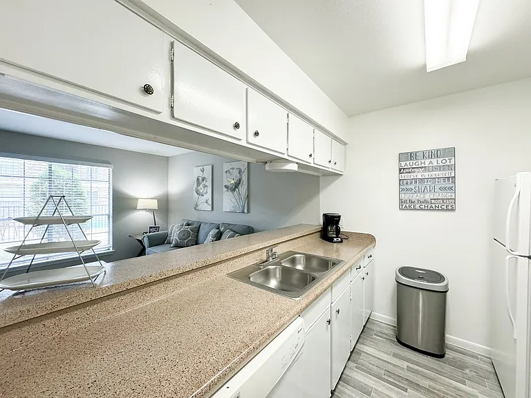 Large kitchen with island and premium appliances