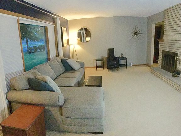 Living Room blue accent wall