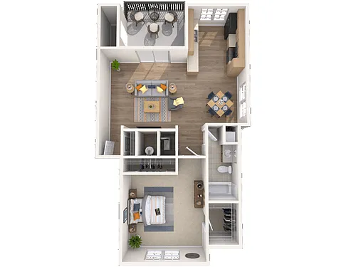 Floor plan A2 | 1x1 | TA Reno