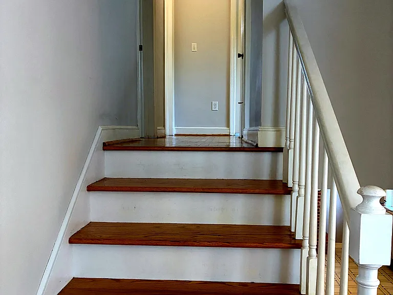 Stairs and upstairs hallway