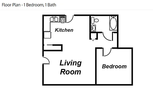 Floor plan 1 Bedroom