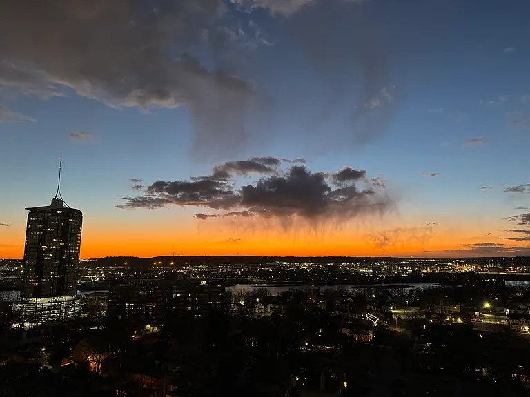 Balcony features West-facing views of sunsets over the Arkansas River.