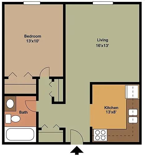 Floor plan 1 Bed