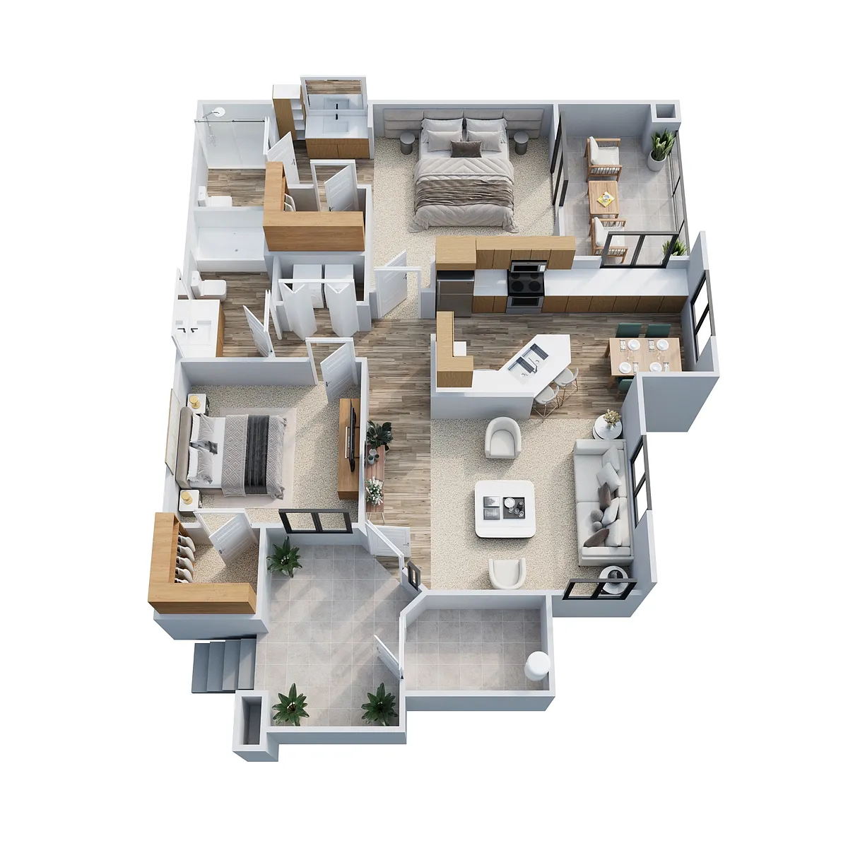 Floor plan MONACO - 1,125 SQUARE FEET