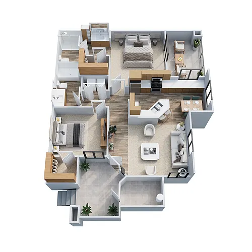 Floor plan MONACO - 1,125 SQUARE FEET