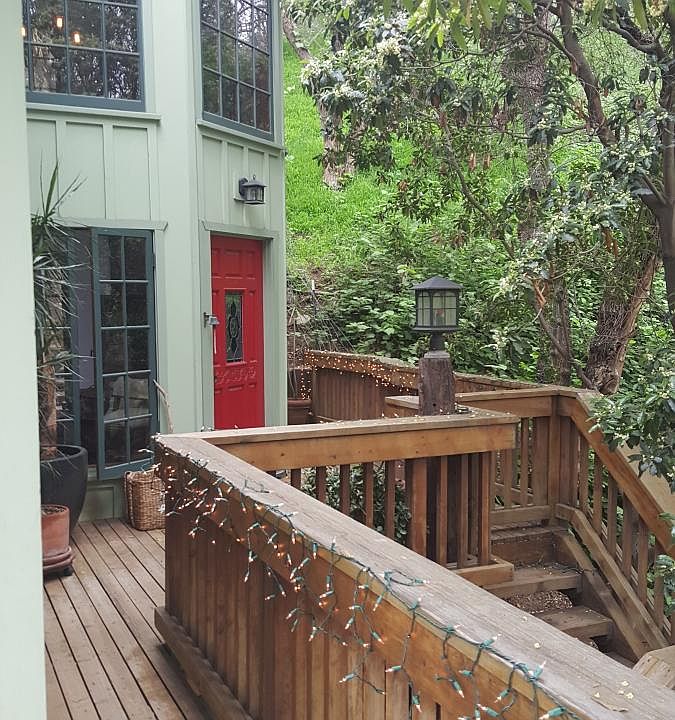 Front entrance to the Main House and deck