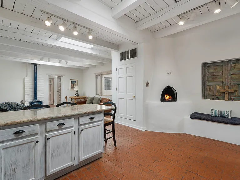 Kitchen / Kiva Fireplace