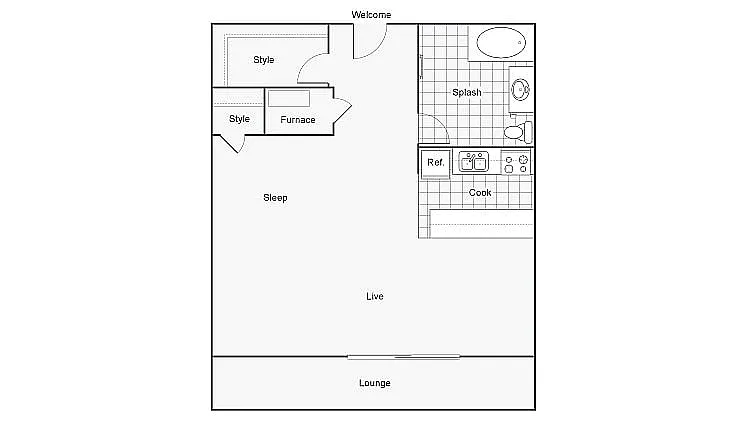 Floor plan The Ridge Renovated Unfurnished